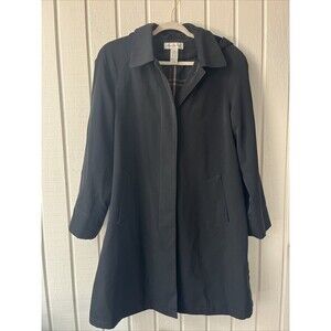 Preston & York - Women's  Black Lined Long Coat - Size 14